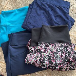Stylish Skort Collection in Blue, Black, and Floral